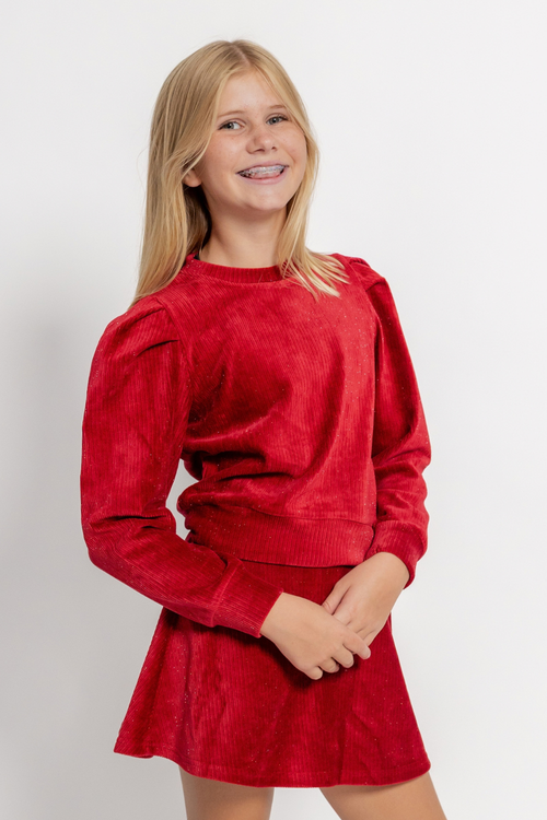 The Peyton Top in Red by PLEAT
