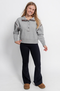 Heather Grey French Terry Henley by Vintage Havana