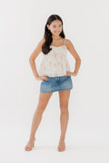 Katie J NYC Juniors Bloom Top in Vintage Wildflower