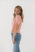 Katie J NYC Juniors Fearless Tee in Apricot Blush