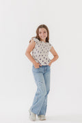 Katie J Girls Bow Embroidered Jeans