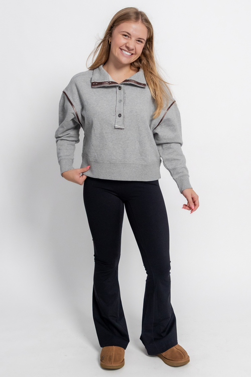 High Waist Crossover Flare Leggings