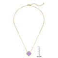 Purple Four Leaf Clover Necklace by Lily Nily