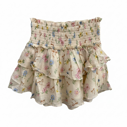 Katie J NYC Girls Bianca Skirt in Cream Tossed Floral