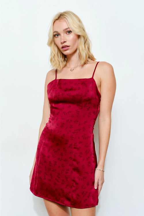 Esmeray Satin Tie Back Dress