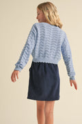 Raeann Wavy Knit Pullover Sweater