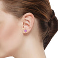 Purple Four Leaf Clover Stud Earrings by Lily Nily