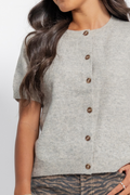 Carolyn Short Sleeve Button Down Sweater