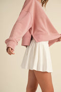 Super Soft Air Scuba Oversized Crop Sweatshirt