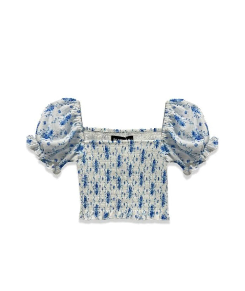 Tween Marlee Top in Santorini Floral Stripe by Katie J NYC
