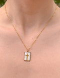 Enamel Cross Necklace by Elevated Faith