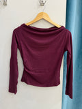 Boat Neck Pintuck Detailing Top