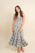 Audrey Floral Printed Tiered Maxi Dress