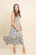 Audrey Floral Printed Tiered Maxi Dress