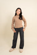 Vintage Havana Mockneck Cable Knit Sweater