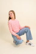 Ashley Crop Cable Knit Sweater