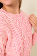Ashley Crop Cable Knit Sweater