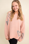 Boxy Hearts Sweater By TENLY