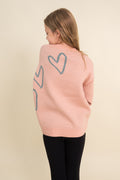 Boxy Hearts Sweater By TENLY