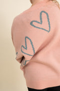 Boxy Hearts Sweater By TENLY