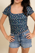 Blaire Short Sleeve Floral Tee