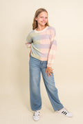 Stella Pastel Stripe Sweater By Love Daisy