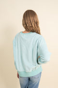 Fleece Raw Edge Pullover Sweatshirt By Love Daisy