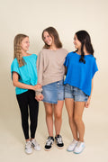 Oversized Cotton Slub Open Back Top
