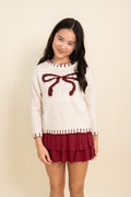 Stitched Bow Sweater By Love Daisy