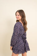 Katie J Juniors Delilah Dress in Midnight Ditsy