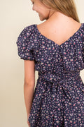 Katie J Girls Delilah Dress in Midnight Ditsy