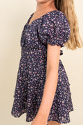 Katie J Girls Delilah Dress in Midnight Ditsy
