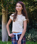 Katie J NYC Girls Marina Tee in Burgundy