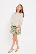 Juniors Bianca Skirt in Sage Baroque Floral by Katie J