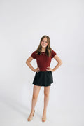 Pleated Wrap Skort