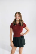 Pleated Wrap Skort