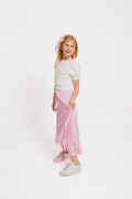 Girls Esme Skirt in Baby Pink Challis by Katie J NYC