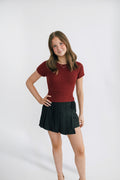 Pleated Wrap Skort