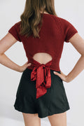 Pleated Wrap Skort