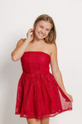Londyn Glittery Strapless Dress