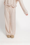 Heather Pale Pink Hacci Wide Leg Pant by Vintage Havana