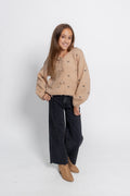 Girls Bow Embroidery Sweater