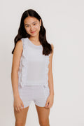Double Ruffle Gauze Top By T2LOVE