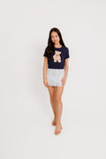 Floral Embroidery Eyelet Hem Skort by Tractr