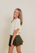 Olivia Open Back Short Sleeve Sweater