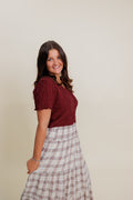 Plaid Maxi Tiered Skirt by Needi