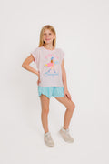 Surf's Up Cowgirl Embroidery Graphic Shirt By Paper Flower