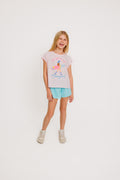 Surf's Up Cowgirl Embroidery Graphic Shirt By Paper Flower