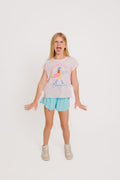 Surf's Up Cowgirl Embroidery Graphic Shirt By Paper Flower