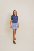 Scottie Skirt in Forget Me Not Floral by PLEAT